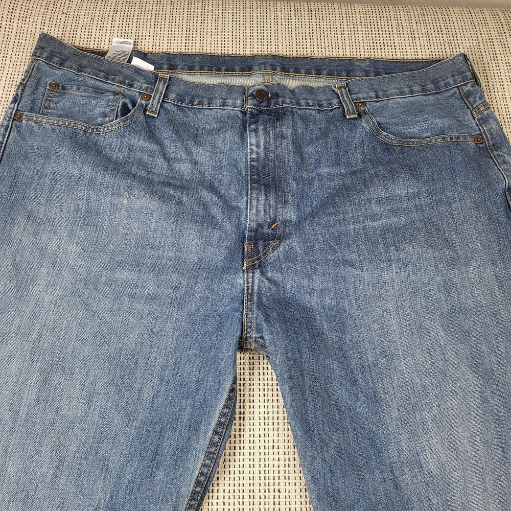 Levis 569 Jeans Mens 42x32 Blue Medium Wash Relaxed‎ Straight Denim Pants Casual